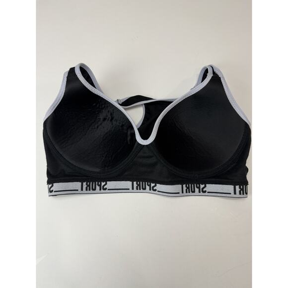 BodyForm Sports Bra Black Racerback Athleisure Sporty 36C - Picture 6 of 6